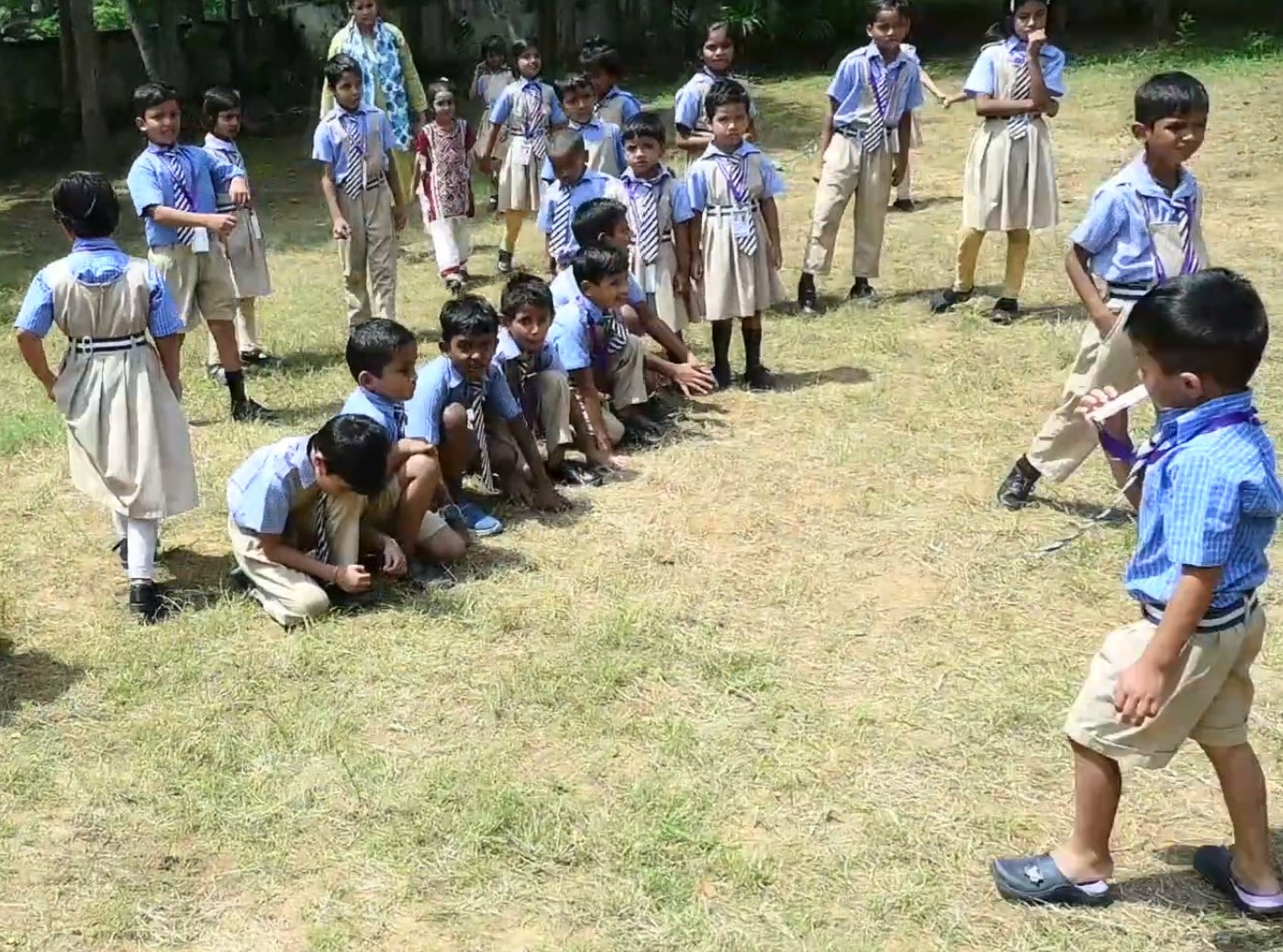 Students at sports day